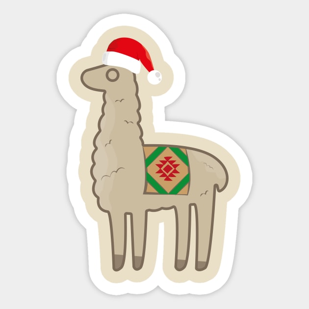 Christmas Llama Sticker by JDP Designs